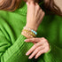 Jonquille bleue | Argent sterling 925 | Bracelet de jardin en verre Firefly